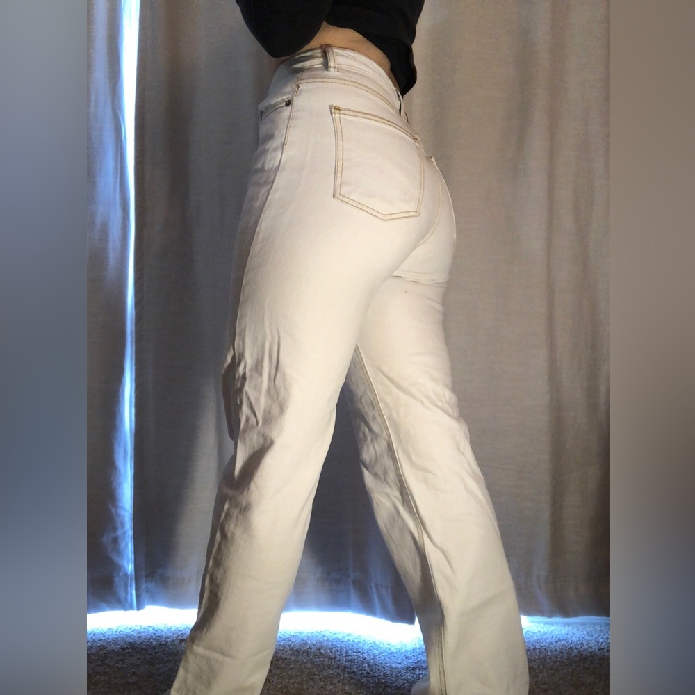 Source Unknown Brand White Bleached Acid Washed C… - image 3